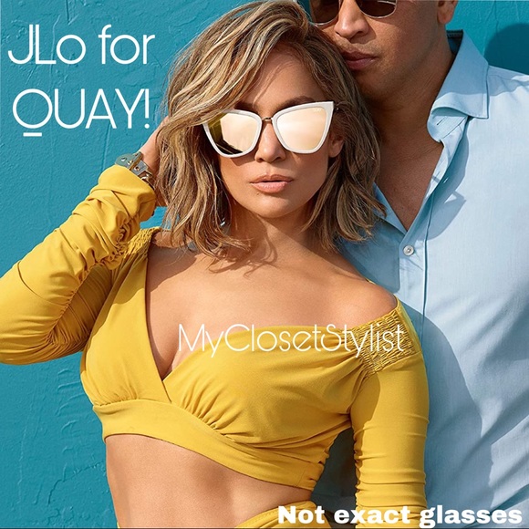 Quay Purple Mirrored Cats Eye Gold Sunglasses RARE - Picture 3 of 4